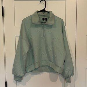 Adidas Jacquard Logo Quarter Zip Sweatshirt